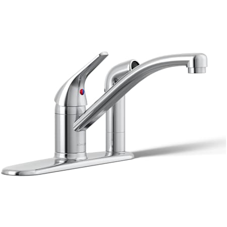 Kohler Jolt 1.5 GPM Widespread Kitchen Faucet - Includes Side Spray Escutcheon Polished Chrome