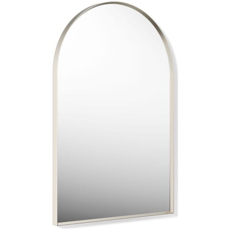 Kohler Essential 24" W x 36" H Arched Framed Bathroom Mirror Brushed Nickel