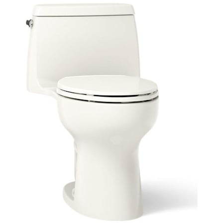 Kohler Santa Rosa One-Piece Compact Elongated 1.28 GPF Toilet with Revolution 360 Swirl Flushing Technology Biscuit