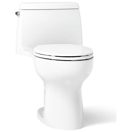 Kohler Santa Rosa ContinuousClean Comfort Height 1.28 GPF One-Piece Compact Elongated Toilet with Revolution 360 Flushing Technology White