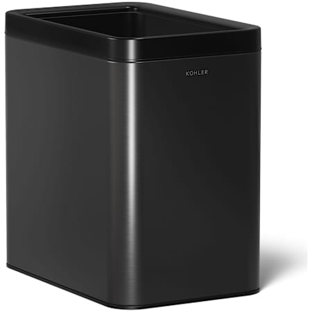 Kohler 25 Liter Stainless Steel and Plastic Free Standing Open Top Trash Can Black Stainless