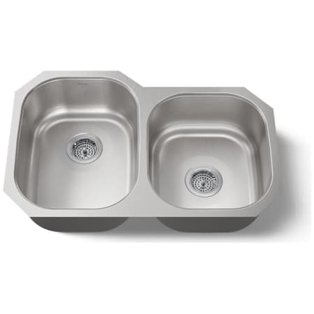 Kohler Undertone 31" Double Basin Under-Mount 18-Gauge Stainless Steel Kitchen Sink with SilentShield Stainless Steel