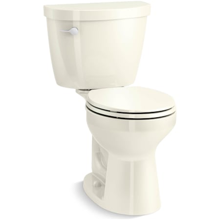 Kohler Cimarron 1.6 GPF Two Piece Round Toilet with Left Hand Lever - Less Seat Biscuit