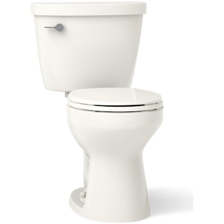 Kohler Cimarron 1.28 GPF Two Piece Round Toilet with Left Hand Lever - Less Seat Biscuit