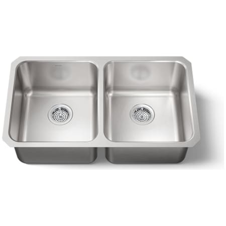 Kohler Undertone 32" Double Basin Under-Mount 18-Gauge Stainless Steel Kitchen Sink with SilentShield Stainless Steel
