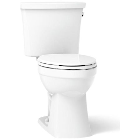 Kohler Kelston 1.28 GPF Two Piece Elongated Chair Height Toilet with Right Hand Lever - Less Seat White