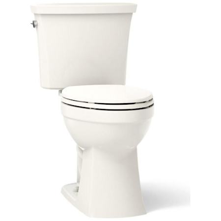 Kohler Kelston 1.28 GPF Two Piece Elongated Chair Height Toilet with Left Hand Lever - Less Seat Biscuit