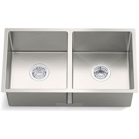 Kohler Strive 29-1/2" Undermount Double Basin Stainless Steel Kitchen Sink with Basin Rack Stainless Steel