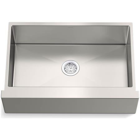 Kohler Strive 32-1/2" Farmhouse Single Basin Stainless Steel Kitchen Sink with Basin Rack Stainless Steel