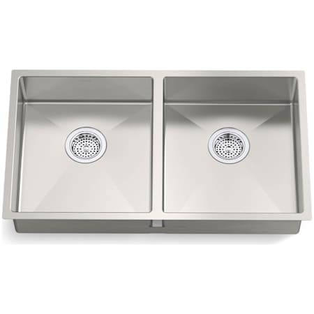 Kohler Strive 32" Undermount Double Basin Stainless Steel Kitchen Sink with Basin Rack Stainless Steel