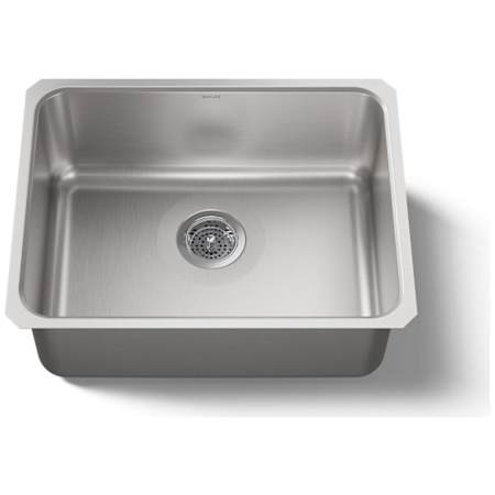 Kohler Undertone 23" Single Basin Under-Mount 18-Gauge Stainless Steel Kitchen Sink with SilentShield Stainless Steel