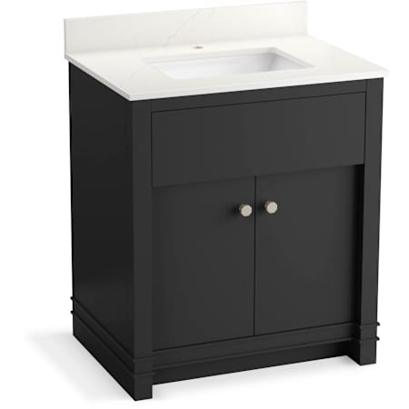 Kohler Alouette 31" Free Standing Single Basin Vanity Set with Cabinet and Quartz Vanity Top Dark Warm Grey
