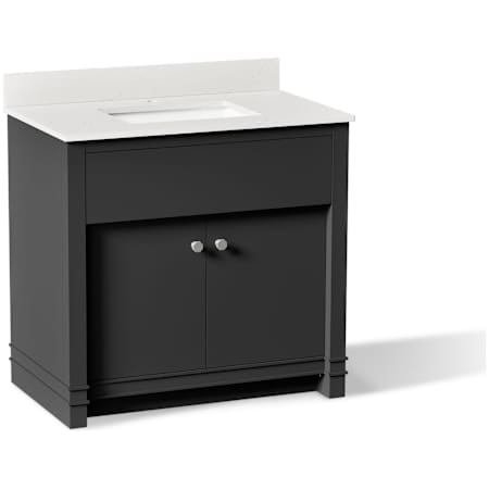 Kohler Alouette 36" Free Standing Single Basin Vanity Set with Cabinet and Quartz Vanity Top Dark Warm Grey