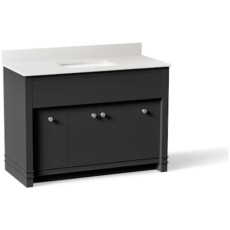 Kohler Alouette 48" Free Standing Single Basin Vanity Set with Cabinet and Quartz Vanity Top Dark Warm Grey