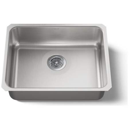 Kohler Undertone 23" Single Basin Under-Mount 18-Gauge Stainless Steel Kitchen Sink with SilentShield Stainless Steel