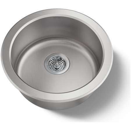 Kohler Undertone 18" Single Basin Under-Mount 18-Gauge Stainless Steel Kitchen Sink with SilentShield Stainless Steel