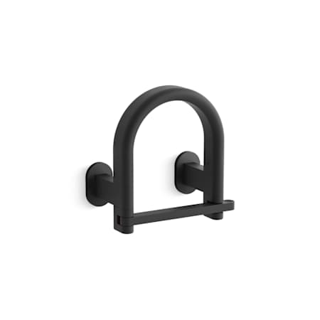 Kohler Belay Wall Mounted Pivoting Toilet Paper Holder Matte Black
