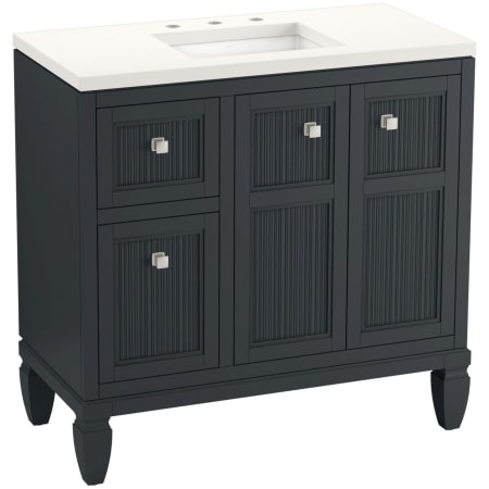 Kohler Hearthhaven 36" Free Standing Single Basin Vanity Set with Cabinet, and Quartz Vanity Top Slate Grey