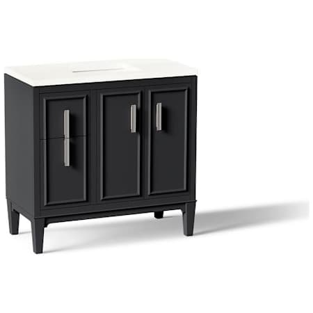 Kohler Southerk 36" Free Standing Single Basin Vanity Set with Cabinet and Quartz Vanity Top Slate Grey