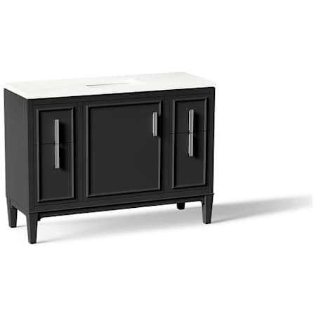 Kohler Southerk 48" Free Standing Single Basin Vanity Set with Cabinet and Quartz Vanity Top Slate Grey