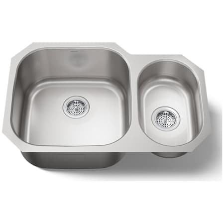 Kohler Undertone 31" Double Basin Under-Mount 18-Gauge Stainless Steel Kitchen Sink with SilentShield Stainless Steel