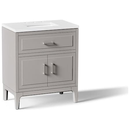 Kohler Seer 30" Free Standing Single Basin Vanity Set with Cabinet, and Quartz Vanity Top Mohair Grey