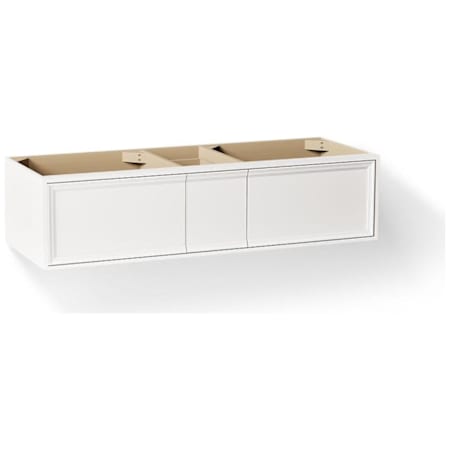 Kohler Lodern 62" Double Wall Mounted Vanity Cabinet Only - Less Vanity Top Linen White