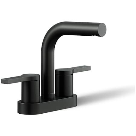 Kohler Elate 1.2 GPM Centerset Bathroom Faucet with Clicker Drain Assembly Matte Black