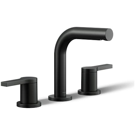 Kohler Elate 0.5 GPM Widespread Bathroom Faucet with Clicker Drain Assembly Matte Black