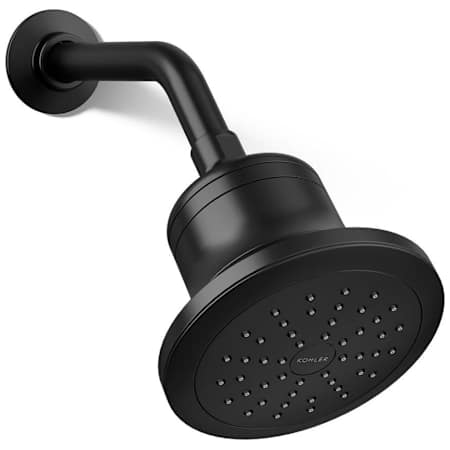 Kohler Cinq 2.5 GPM Single Function Filtered Shower Head with MasterClean Sprayface Matte Black