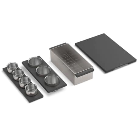 Kohler Synthos 4 Piece Composite Workstation Sink Accessory Set Stainless Steel