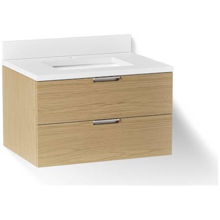 Kohler Maxstow 30" Wall-Hung Bathroom Vanity Cabinet with Sink and Quartz Top Light Oak