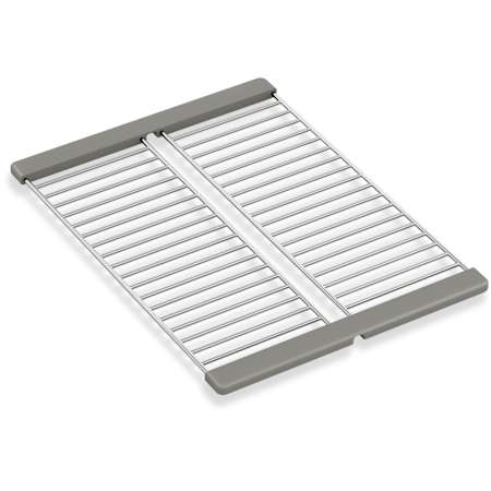 Kohler Riverby 16-3/8" L x 12" W Stainless Steel Bifold Basin Rack N/A
