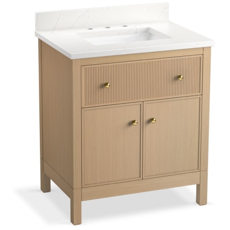 Kohler Malin by Studio McGee 32" Free Standing Vanity Set with Cabinet and Stone Composite Vanity Top White Oak