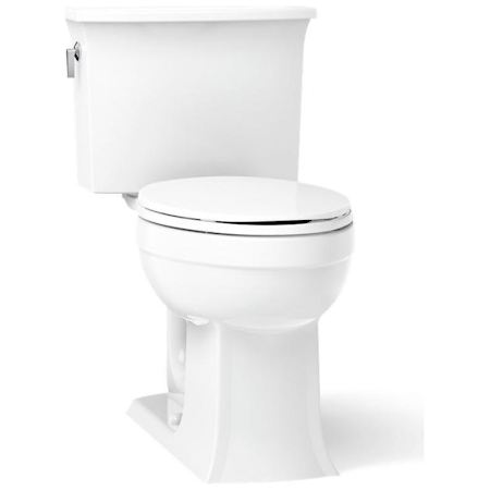 Kohler Archer 1.28 GPF Two-Piece Elongated Comfort Height Toilet with AquaPiston Technology - Seat Not Included White