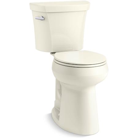 Kohler Highline 1.28 GPF Two Piece Round Toilet with Left Hand Lever Biscuit