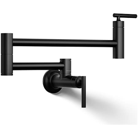 Kohler 5.2 GPM Wall Mounted Single Hole Pot Filler Matte Black