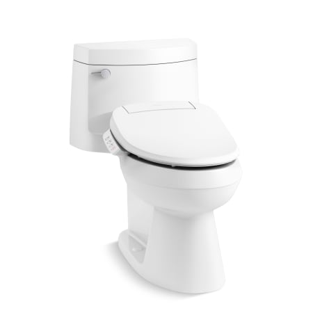 Kohler Cimarron One-Piece Elongated Toilet with Concealed Trapway - Includes PureWash E525 Elongated Bidet Seat White