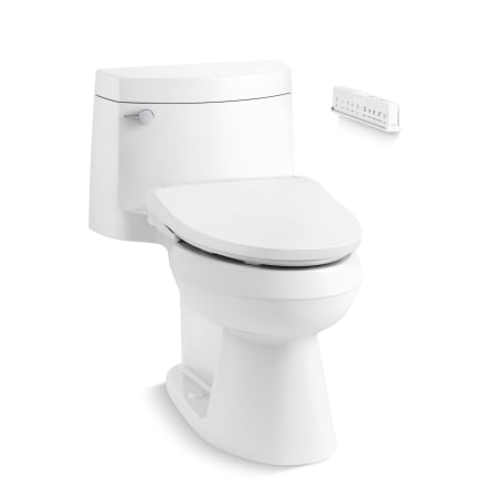 Kohler Cimarron One-Piece Elongated Toilet with Concealed Trapway - Includes Irvine E915 Elongated Bidet Seat with Remote Control White