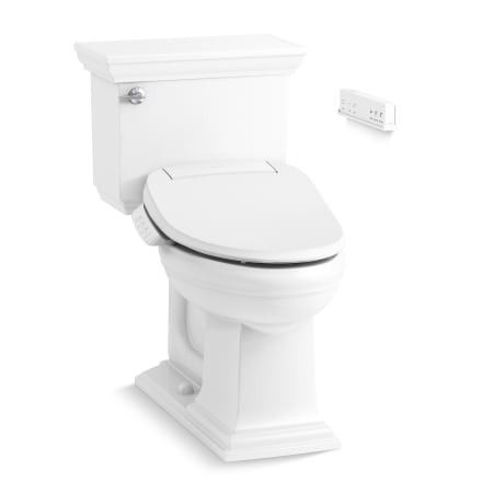 Kohler Memoirs Stately Two-Piece Comfort Height Elongated Toilet - Includes PureWash E700 Elongated Bidet Seat with Remote Control White