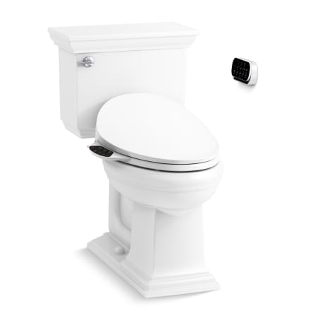 Kohler Memoirs Stately Two-Piece Comfort Height Elongated Toilet - Includes PureWash E750 Elongated Bidet Seat with Remote Control White