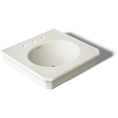 Kohler Claude by Studio McGee 24-1/8" Oval Fireclay Console, Pedestal Bathroom Sink with 3 Faucet Holes at 8" Centers Dune