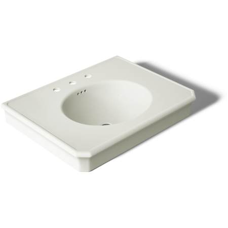 Kohler Claude 30-1/8" Oval Fireclay Console, Vessel Bathroom Sink with 3 Faucet Holes Dune