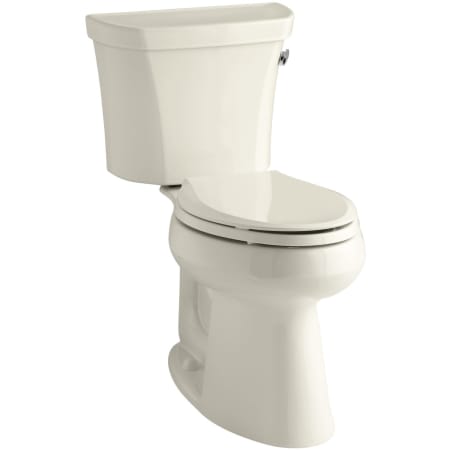 Kohler 1.28 GPF Two-Piece Comfort Height Elongated Toilet with 10" Rough In and Right Hand Trip Lever from the Highline Collection Almond