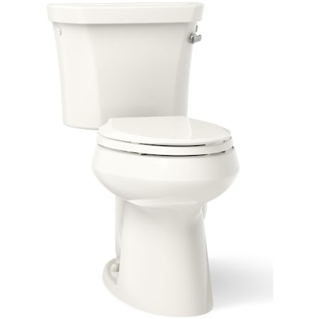 Kohler 1.28 GPF Two-Piece Comfort Height Elongated Toilet with 10" Rough In, Right Hand Trip Lever, Insuliner and Tank Locks from the Highline Collection Biscuit