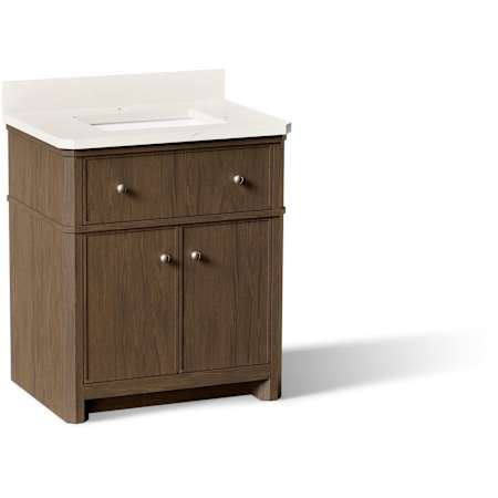 Kohler Claude by Studio McGee 30" Free Standing Single Basin Vanity Set with Cabinet and Quartz Vanity Top Draper Oak