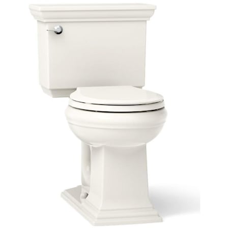 Kohler Memoirs Stately 1.28 GPF Two-Piece Round Comfort Height Toilet with AquaPiston Technology - Seat Not Included Biscuit