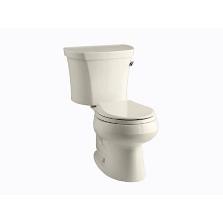 Kohler Wellworth 1.28 GPF Two-Piece Round Toilet with 14" Rough In and Right-Hand Trip Lever - Seat Not Included Almond