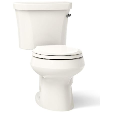 Kohler Wellworth 1.28 GPF Two-Piece Round Toilet with 14" Rough In and Right-Hand Trip Lever - Seat Not Included Biscuit