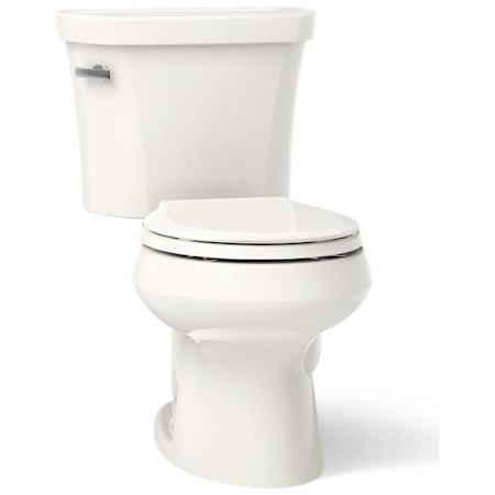 Kohler 1.28 GPF Two-Piece Round Toilet with 14" Rough In and Insuliner from the Wellworth Collection Biscuit